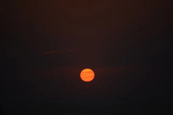 Moments before light vanishes